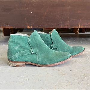 Free People Green Suede Boots